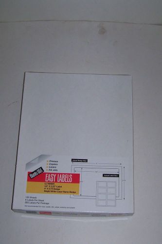 Blanks/USA 3.5&#034;x2.25&#034; Name Badge Label Wht 65 sheets 8 up-520 Labels-Open Box