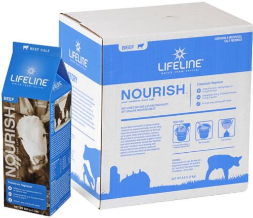 Lifeline nourish beef calf 8 pk 1.2 lb. complete colostrum replacer apc 61085 for sale