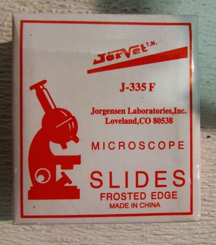 Lot of (25) JorVet J-335F Microscope Slides Frosted Edge 72 Pcs Pk