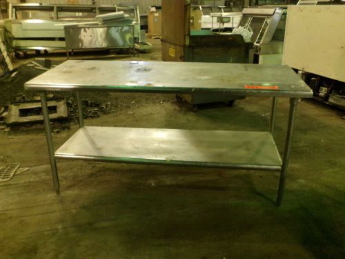 Stainless steel 6&#039; prep table with underneath shelf for sale