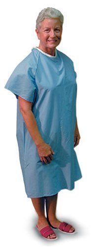 Duro-med convalescent gown with tape ties, colors may vary for sale
