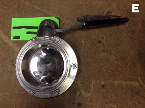 Definox dpx dpax 3&#034; butterfly valve manual 316 ss sanitary valve tri-clamp for sale