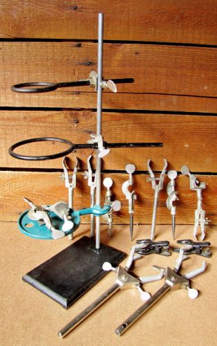 Vintage Lab Stand With Clamps &amp; Misc. Big Lot, Will &amp; Fisher.