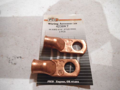 BOX OF (2) PICO WIRING 4238KT Electrical Wiring Connectors 5/16&#034; Ring 4 Gauge