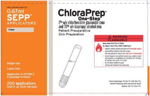 ChloraPrep One-Step. SEPP Applicators (box of 200)