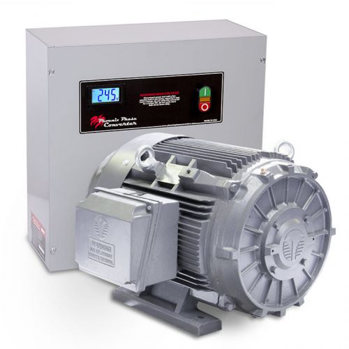 40 HP Rotary Phase Converter - TEFC, Voltage Display, Power Protected - PC40PLV