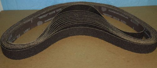 1 1/2&#034; x 60&#034; 24 Grit Carborundum Aloxite cloth sanding belts  lot of 12