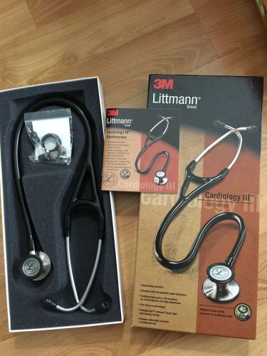New: 3M Littmann Cardiology III Stethoscope, Black Tube, 27 inch, 3128