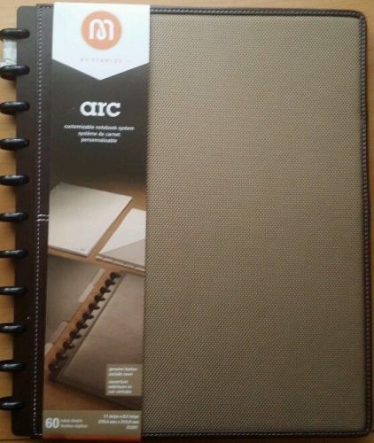 M Customizable notebook by Staples  9.5x11&#034; brown/bronze genuine leather