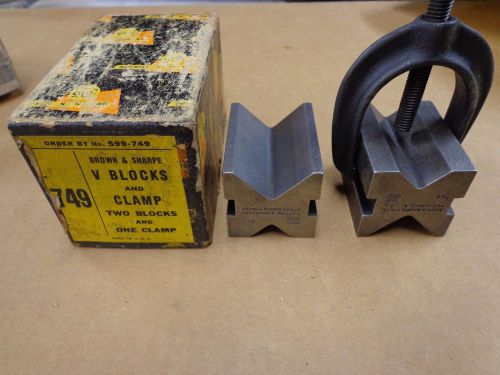 Brown and Sharpe #749 V Block set, Machinist Tools, Mill, Shop