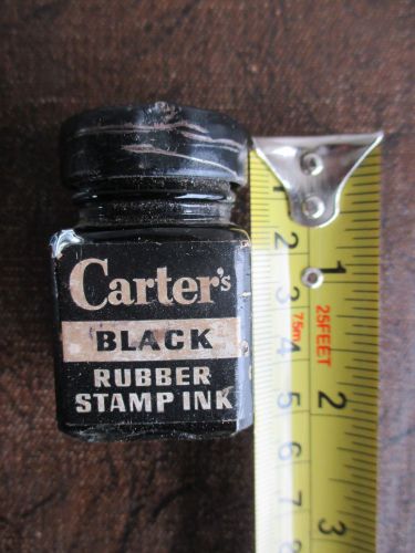 VINTAGE CARTER BLACK INK FOR RUBBER STAMP - FULL BOTTLE