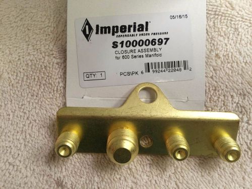 Imperial Part# S10000697, gauge set hose holder bracket (3) 1/4&#034;MF  &amp; (1) 3/8&#034;MF