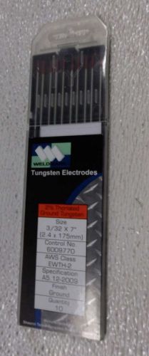 Lot of 100 Weldmark Tungsten Electrodes 7in. x 3/32in. WM437332