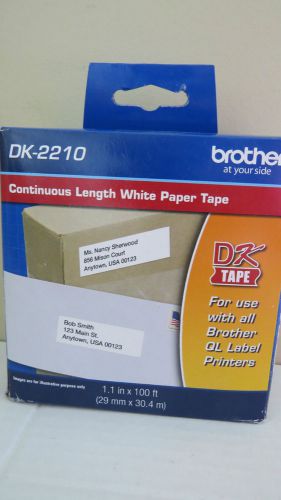 BROTHER DK-2210 CONTINUOUS LENGTH WHITE PAPER TAPE