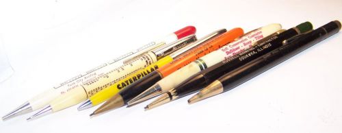 (7) Vintage Lot Construction Advertising Mechanical Pencils: Caterpillar- Misc.
