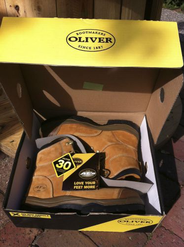 OLIVER #55232 Work Boots, Size USA 11.5; Leather, 6&#034; Tan/Wheat