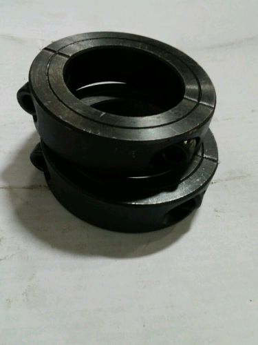 (qty 2) 2-inch axle shaft collar double split black oxide. 2&#034; inner diameter for sale
