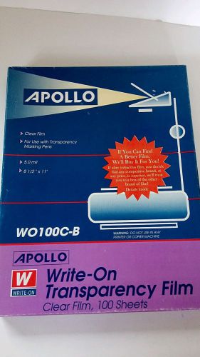 Transparency Film  Apollo write-on with marking pens 40 sheets 8.5 x 11&#039;