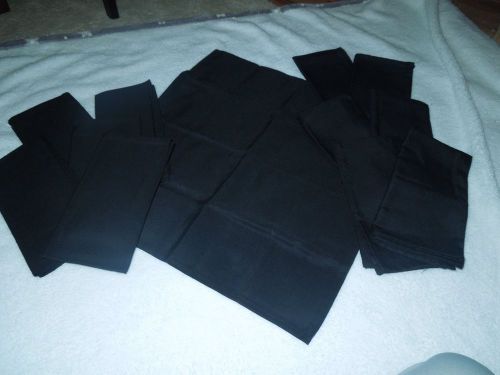 Generic, 12, One Dozen, Black Cloth Napkins, Cotton Blend, 20&#034;x19.5&#034;, New!