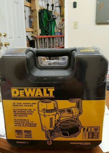 New dewalt dw66c-1 pneumatic 15° coil siding &amp; fencing nailer nail gun for sale