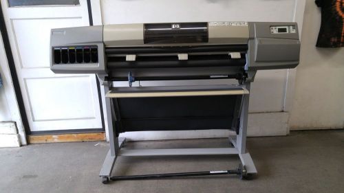 HP DESIGNJET  5000 C6090A PRINTER, INK TUBE SYSTEM STORAGE AND 6 INKS.