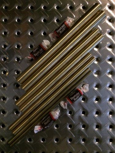 Assorted solid brass rod 2ea: 5/8, 1/2, 3/8, 1/4x 8&#034;long, enhanced surface fc360 for sale