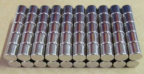 100 pcs 3/8&#034; neodymium cylinders magnets super strong rare earth n52 10mm for sale