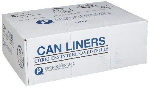 Inteplast Group S243306N HDPE 16 Gallon Can Liner, 0.23 Mil, Star Seal, 33&#034; x