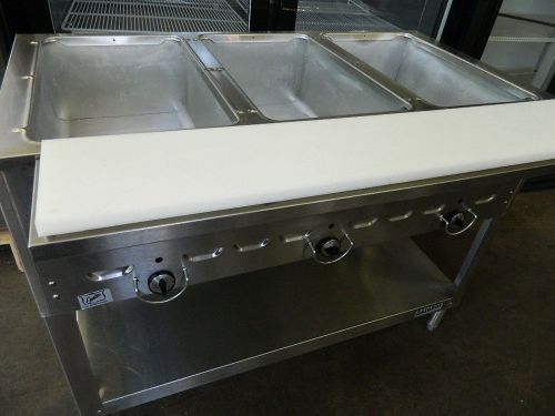 Duke 303m aerohot 3 well steam table natural gas for sale