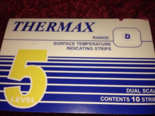 TMC 10 strips THERMAX Temperature Label 5 Level Range D 104C -127C/219F-261F
