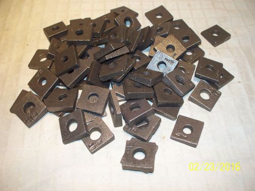 X 70 steel wedge shim spacer 1&#034; x 1&#034;  for 5/16 bolt 1/4 to 1/8 wedge nos for sale