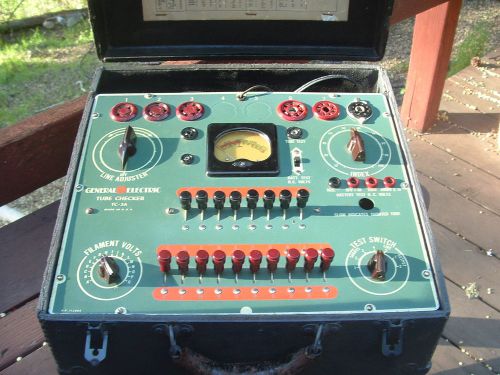 Vintage General Electric G.E.Model TC-3A Tube Checker Tester for parts or repair