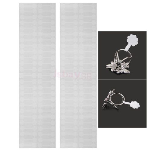 100pcs jewelry price tags stickers flower shape 54mm x 16mm white for sale