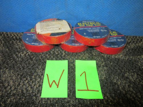 5 COVALENCE ELECTRICAL TAPE RED VINYL ADHESION INSULATION 3/4&#034; X66 FT NEW