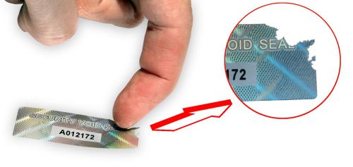 Destructive label , hologram stickers tamper-proof, secure, numbered,  84 lot for sale