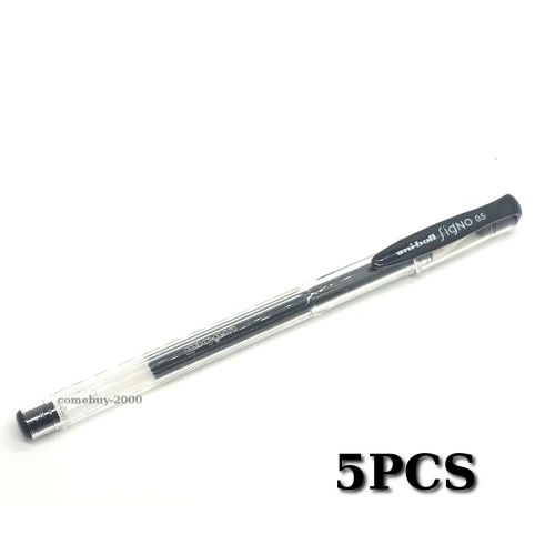 5pcs Uni-ball Signo UM-100 0.5mm RollerBall Pen - BLACK Ink