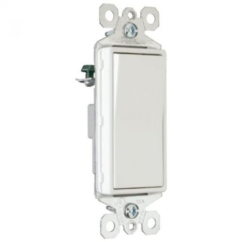 Decorator Switch, Single Pole, 15-Amp 120/277-Volt With Ground, White TM870WCC10