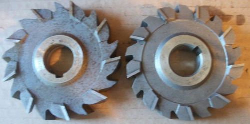 Lot of 2 USA SIDE MILLING CUTTER 4 X 3/4 X 1 HSS