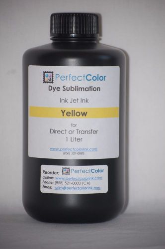 Yellow - Perfect Color Dye Sub (Dye Sublimation) 1 Liter Ink Bottle, WF Epson DX