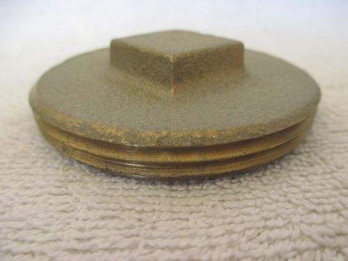 2 1/2&#034; brass heavy duty threaded plug - square raised head - lee - new for sale