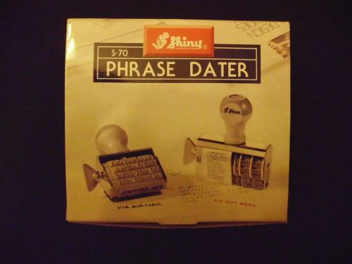 Shiny S-70 Dial-a-phrase Dater with 12 Changeable Messages NEW FREE SHIPPING USA