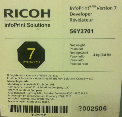 Brand New Genuine OEM Ricoh 57Y2701 MICR Developer For InfoPrint 4100 2 Bottles
