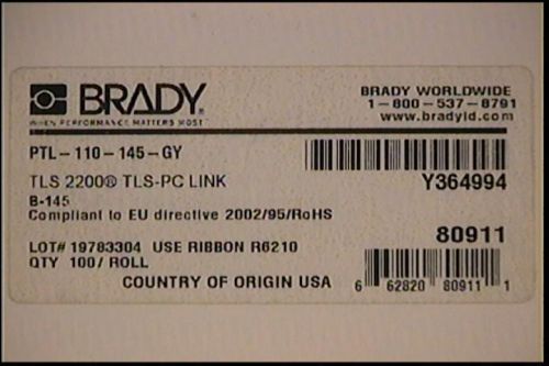 BRADY PTL-110-145-GY.