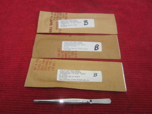 Lot of 4, Dixon Forceps Dressing 5.50inch lg Straight and Serrated Jaw Round Tip