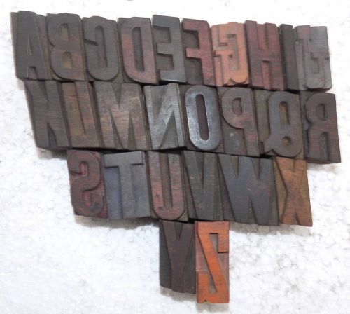 Letterpress Letter Wood Type Printers Block &#034;A to Z&#034; Typography #bc-695