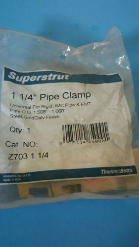 (3)Thomas &amp; Betts Z703 1 1/4 Super Strut 1-1/4 Inch Universal Pipe Clamp