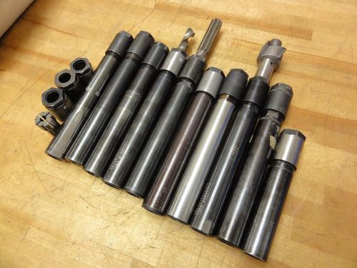 (10) DA100 1&#034; Straight Shank Collet Chuck Extensions Double Angle + Extras CNC
