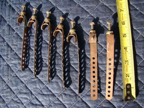 Sachs 5&#034; Premium Copper Ground Straps Elect Ground Wire to 1/2&#034;-1&#034; Pipe Lot of 7
