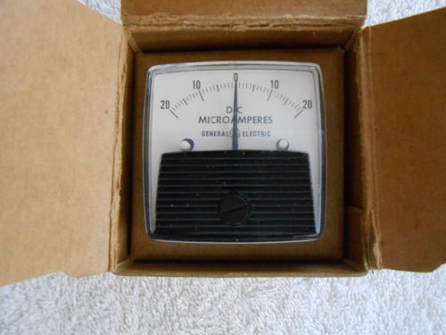 Vintage General Electric D-C Micro Amperes Gauge 20-0-20