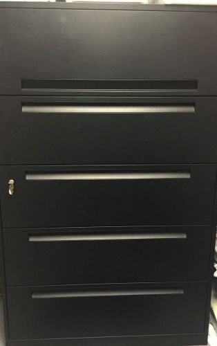 TWO OFFICE 5 DRAWER FILE CABINETS